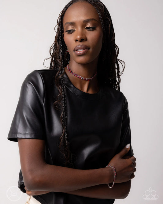 Choker Necklace: "Terrific Trio - Red"
Bracelet: "Thrilling Trio - Red"