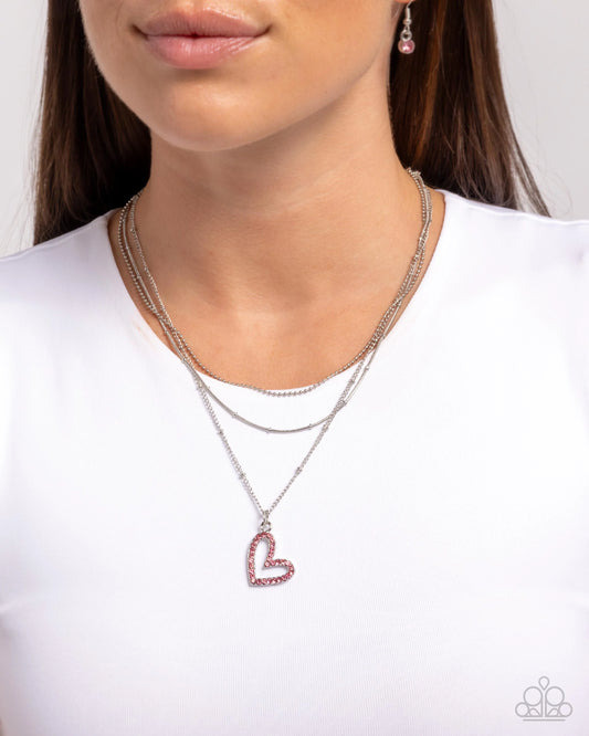 Paparazzi Valentines Day Decadence - Pink Necklace