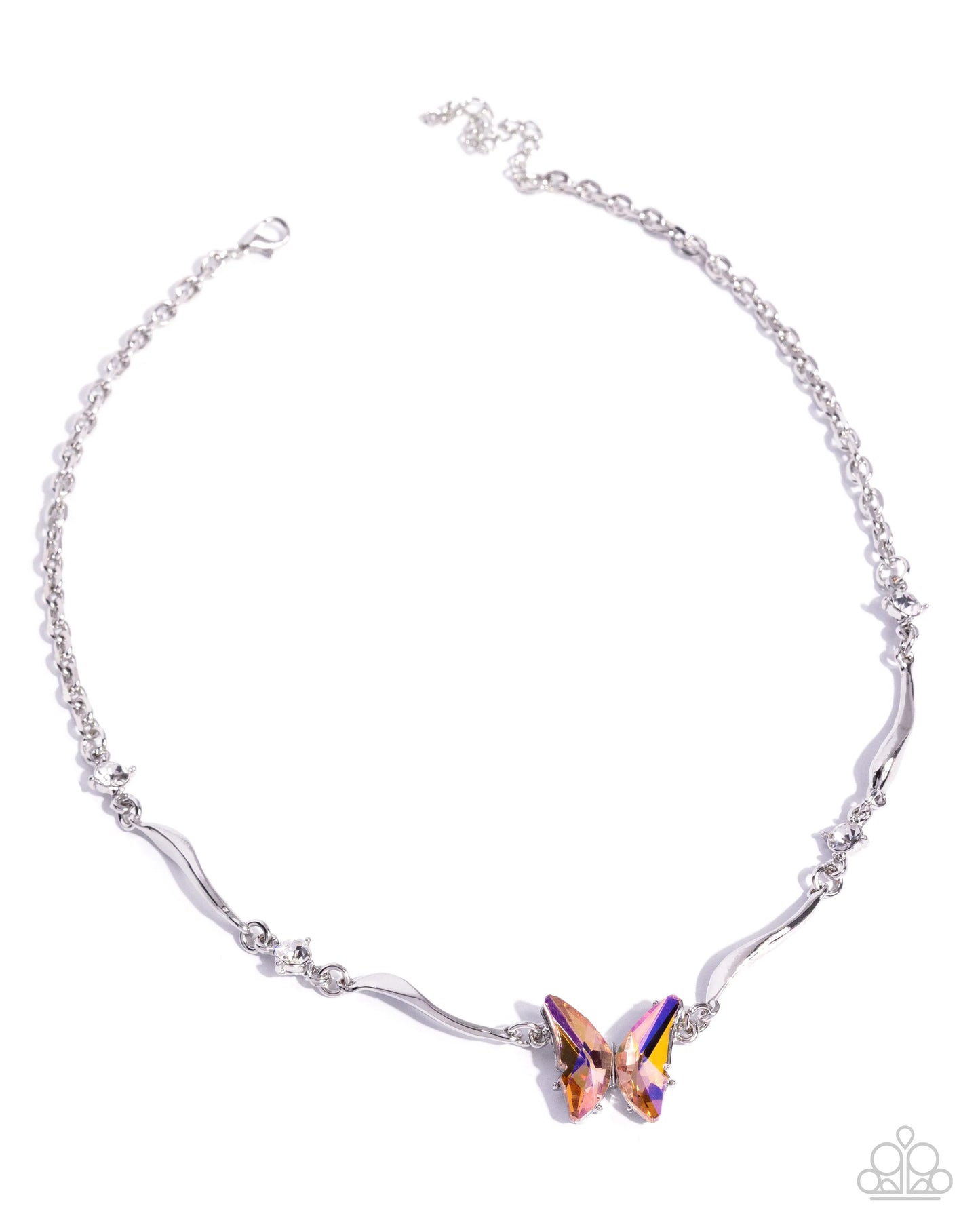 Gliding Glitz - orange - Paparazzi necklace