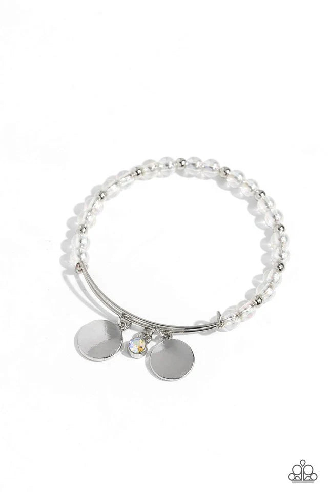 Paparazzi Bracelet ~ Bodacious Beacon - White