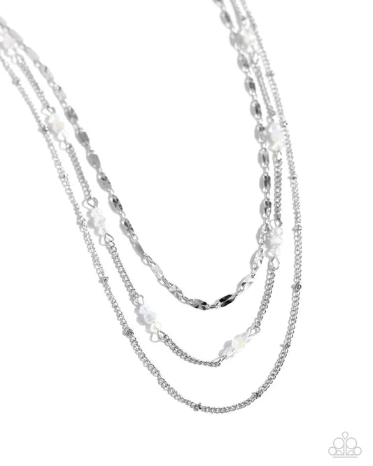 Paparazzi Necklace ~ Luxe Layers - White
