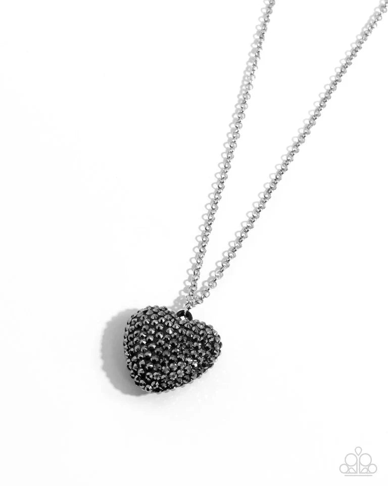Paparazzi Necklace ~ Smitten Sensation - Silver