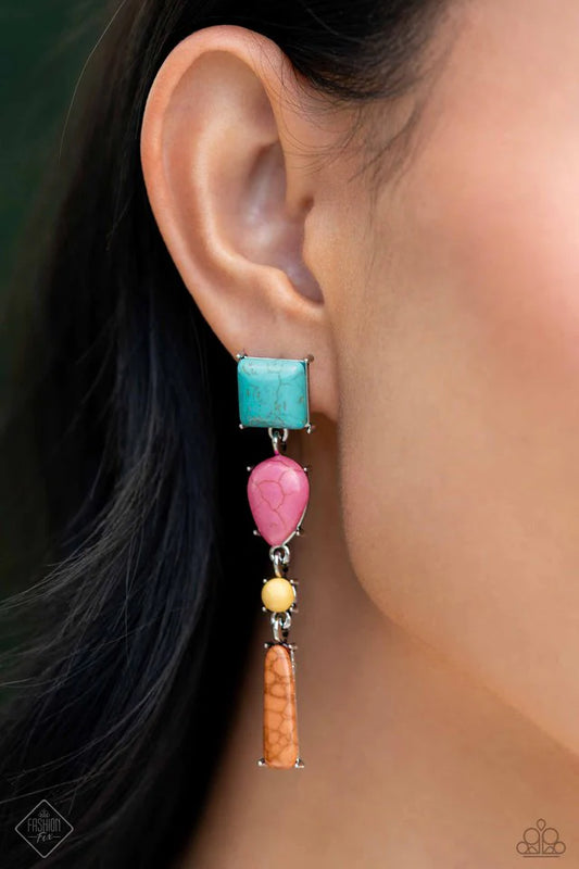 Paparazzi Earring ~ Saharan Sabbatical - Blue