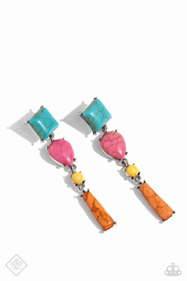Paparazzi Earring ~ Saharan Sabbatical - Blue