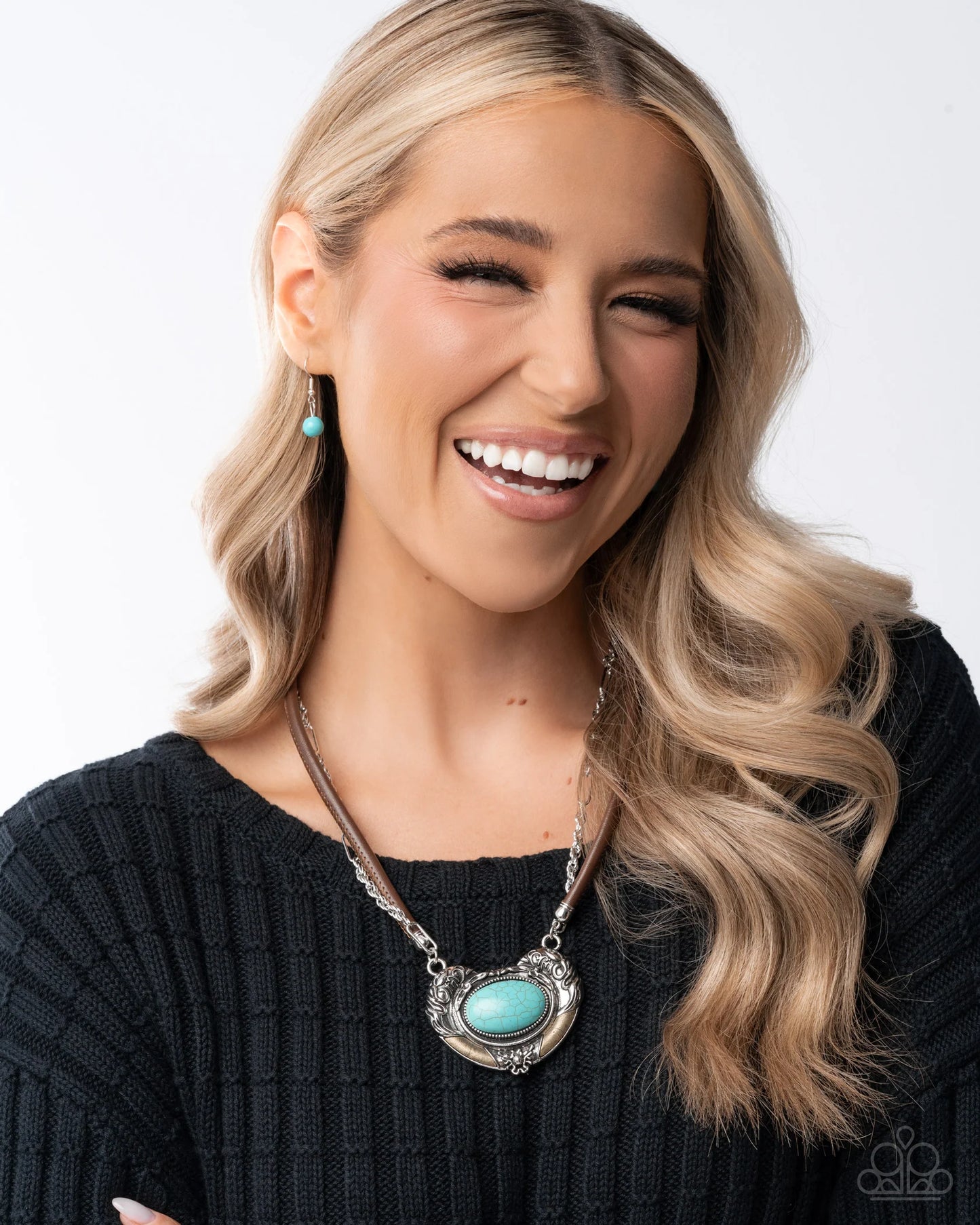 Grounded Gesture - blue - Paparazzi necklace