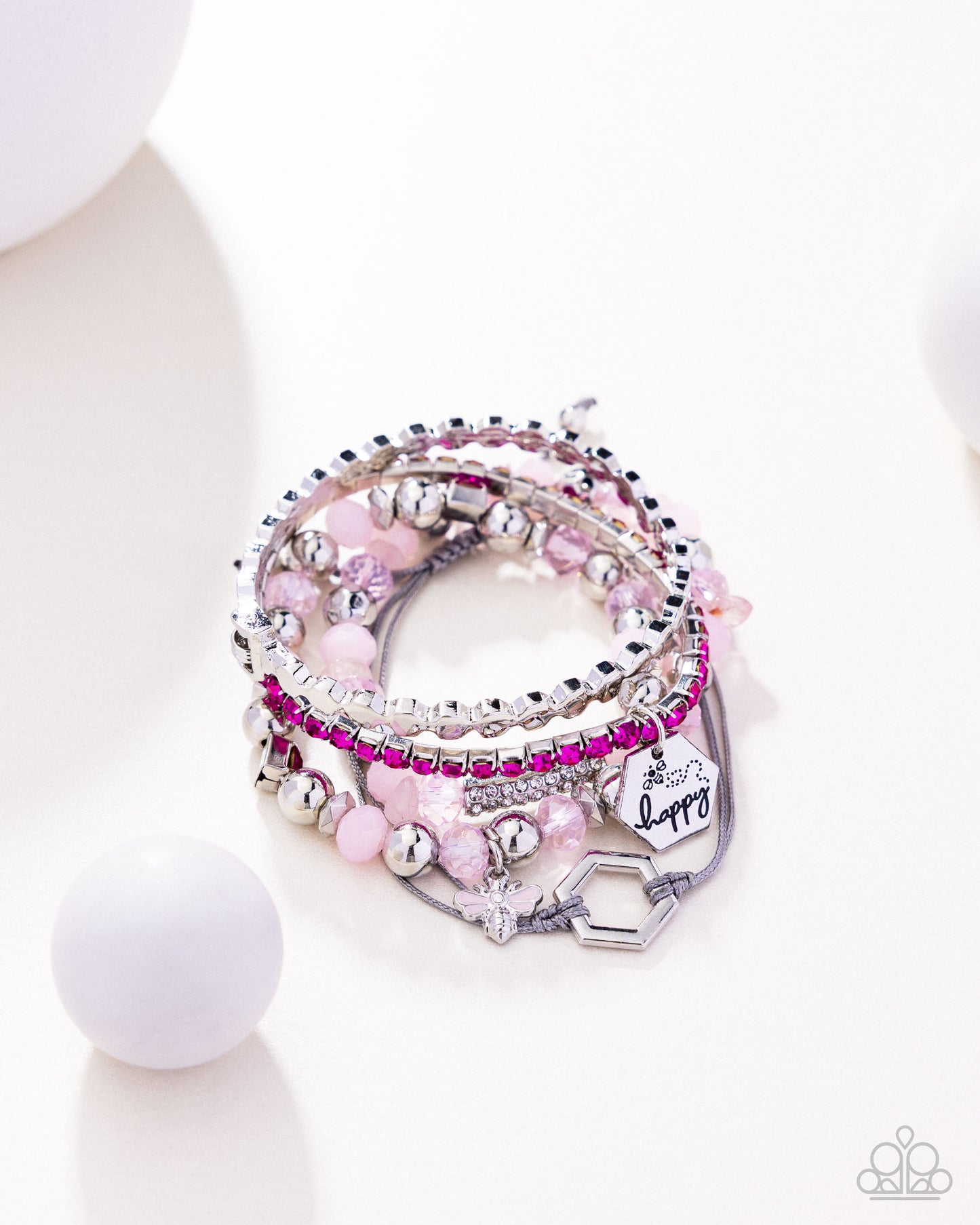 Paparazzi Happy As Can BEE Pink Bracelet (Pre-order)