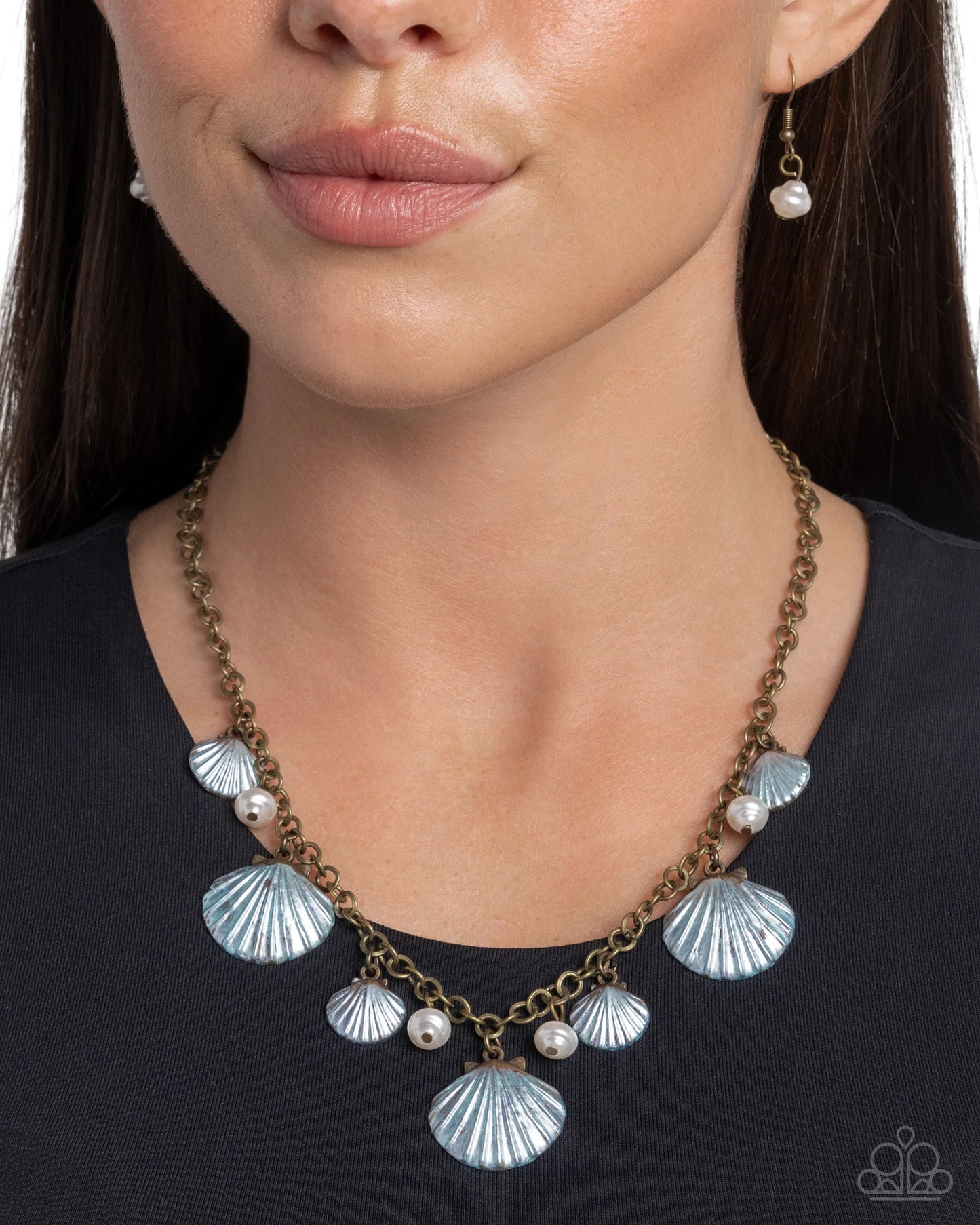 Paparazzi Seashell Sophistication - Brass Necklace