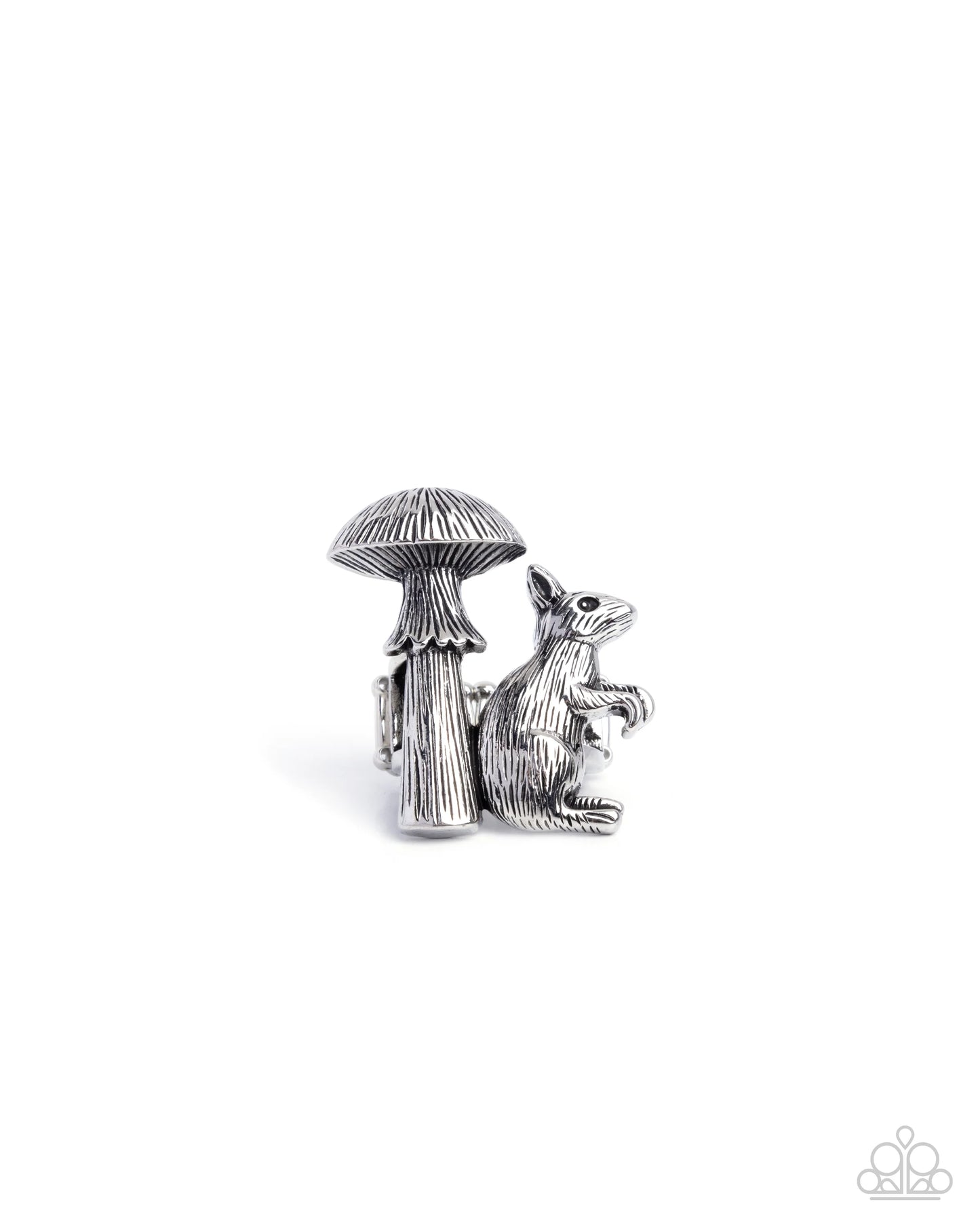 Paparazzi Textured Toadstool - Silver Ring