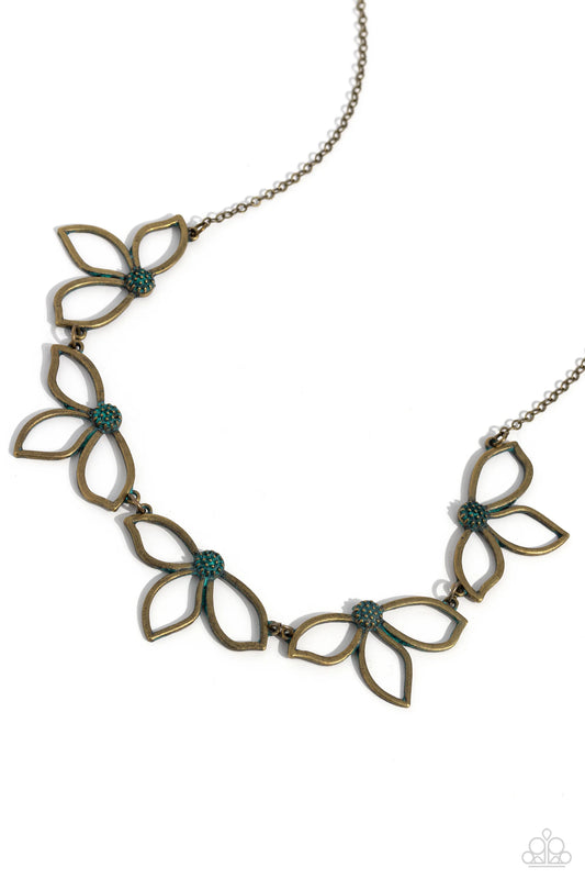 Paparazzi Petal Pageantry - Brass Necklace