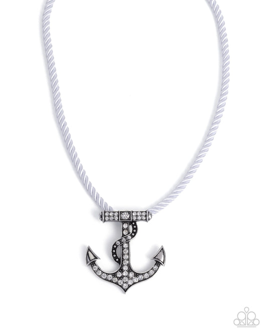 Paparazzi Anchored Allure - White Necklace