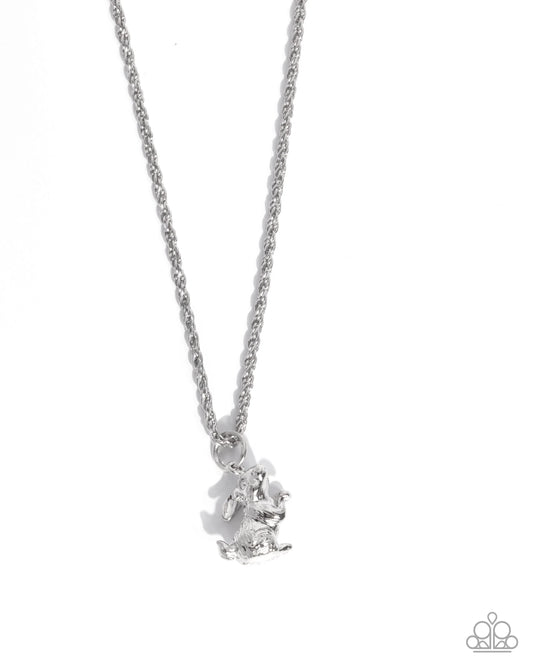 Paparazzi Pet Rabbit - Silver Necklace