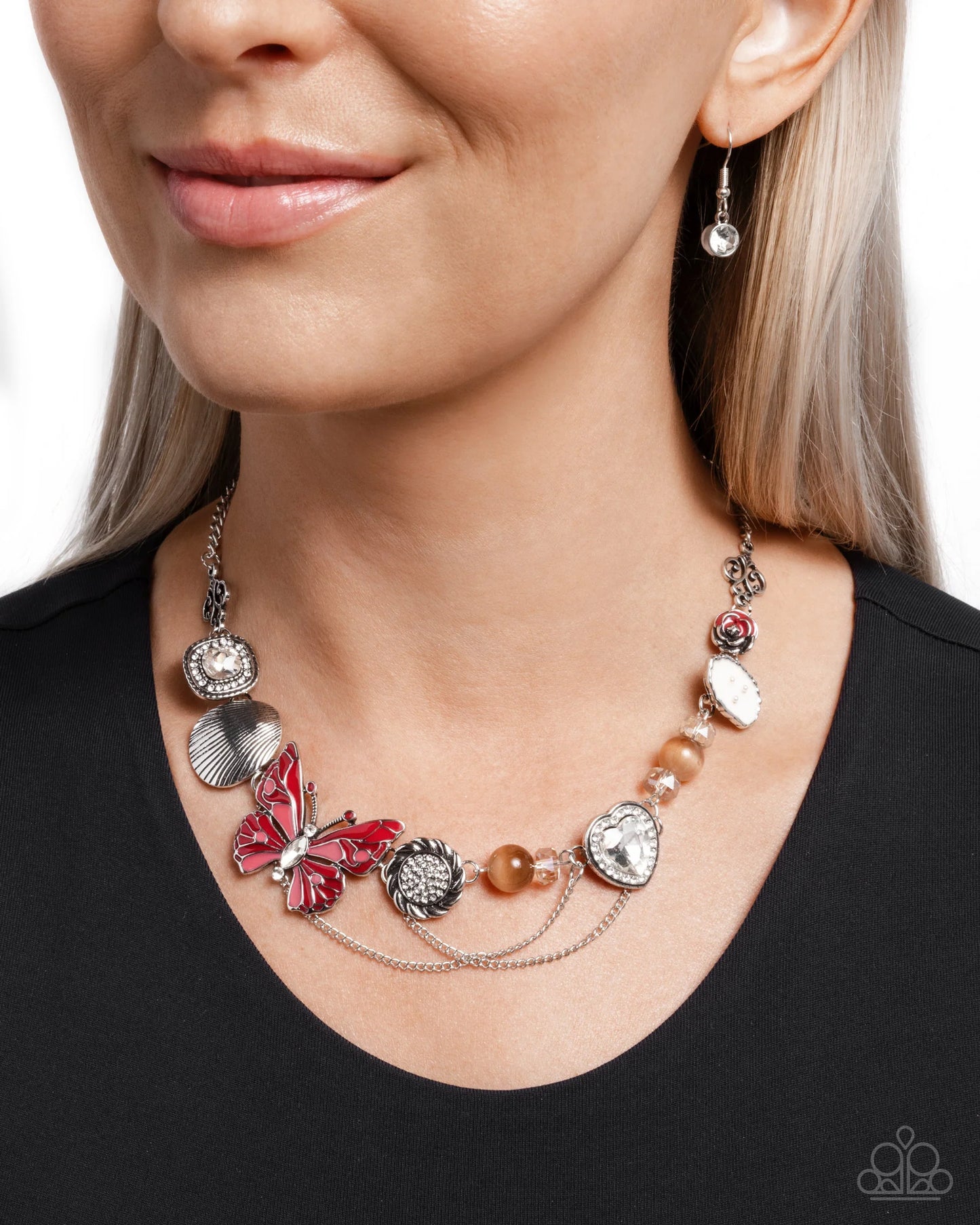 Paparazzi Whimsical Whisper Red Necklace