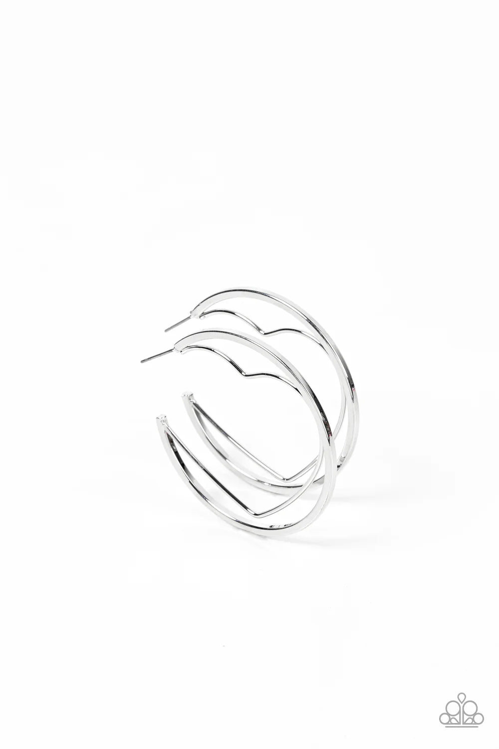 Paparazzi Love Goes Around - Silver Earrings