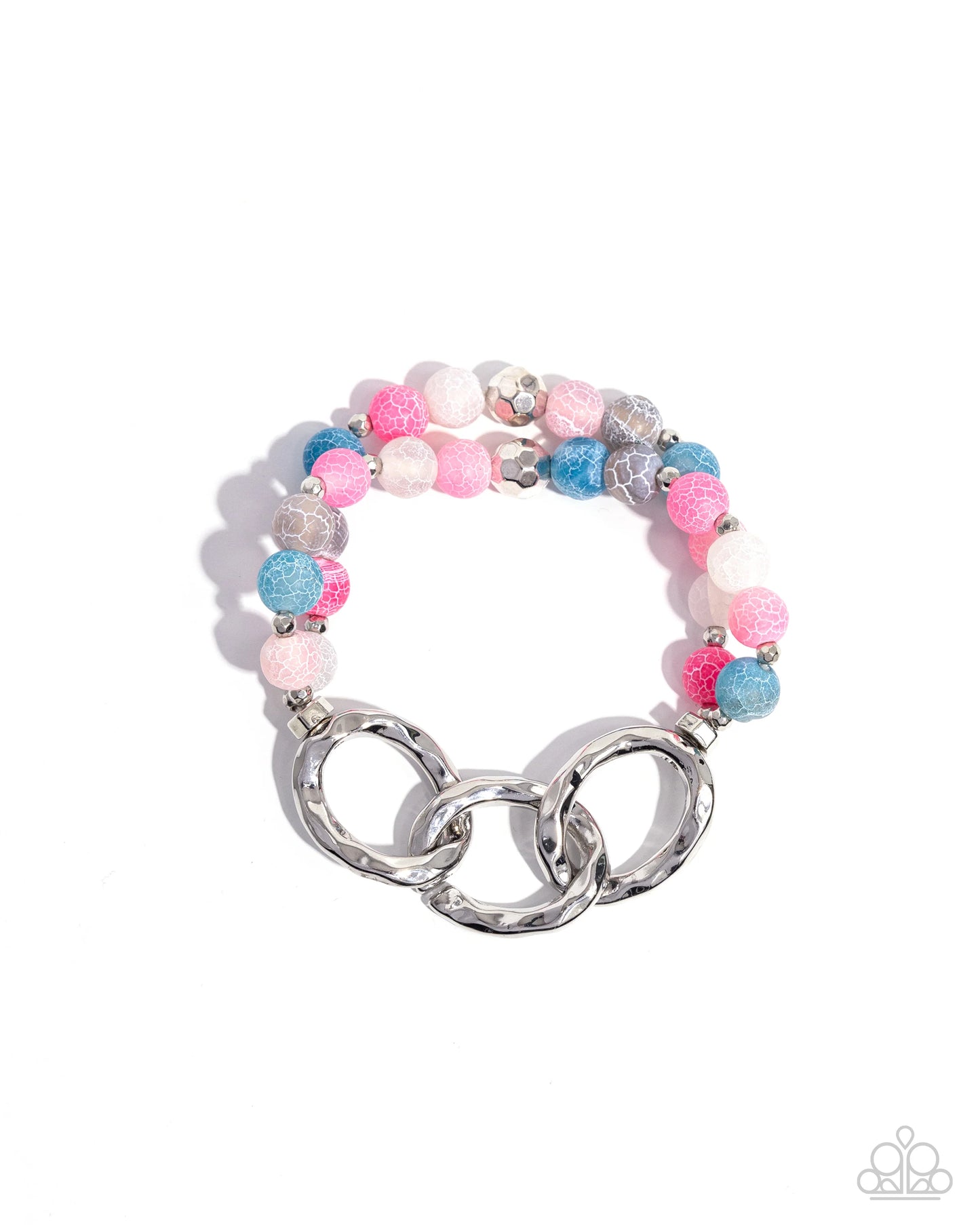 Paparazzi Hammered Haven - Pink Bracelet