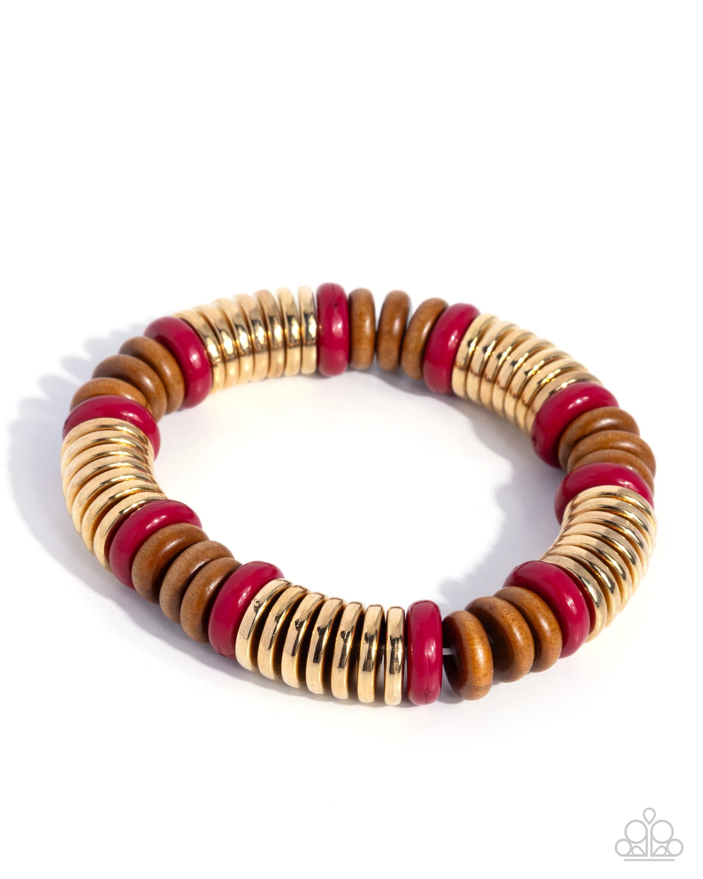 Paparazzi Wood Work - Red Bracelet