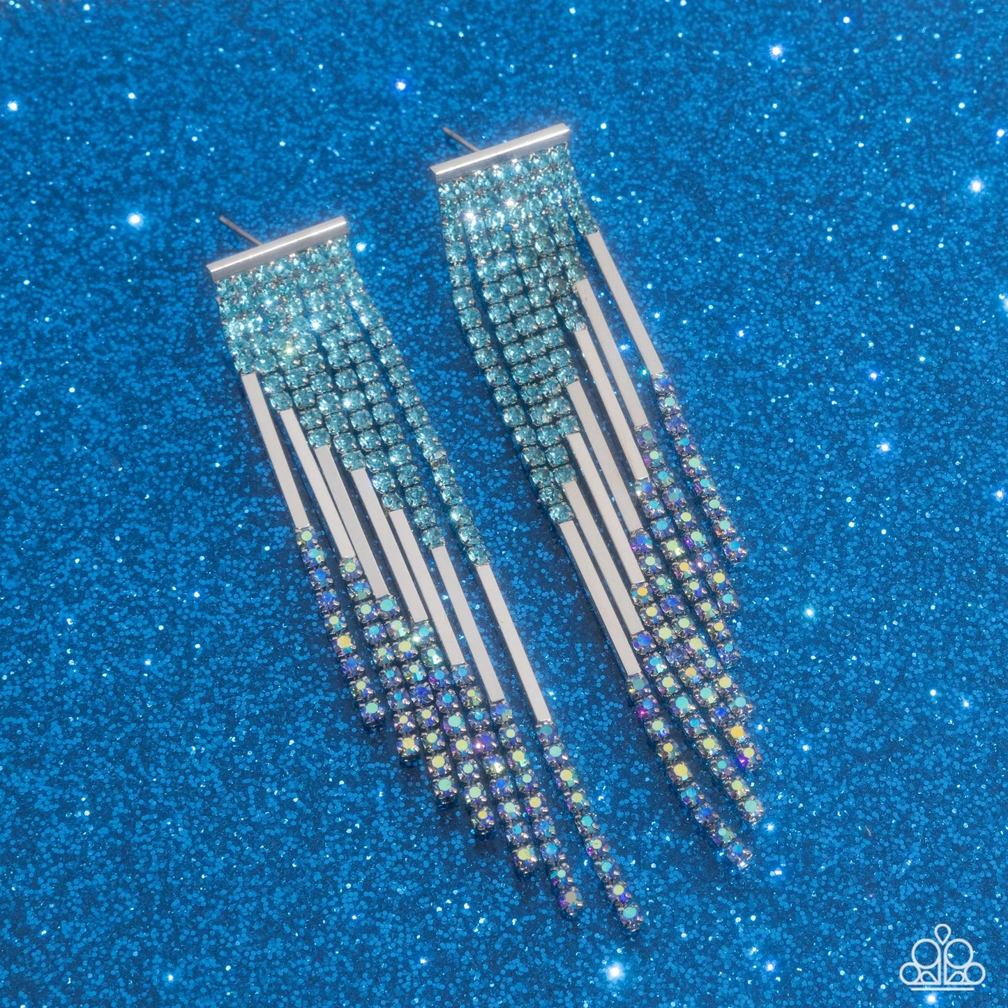 Paparazzi Careless Cascade - Blue Post Earrings
