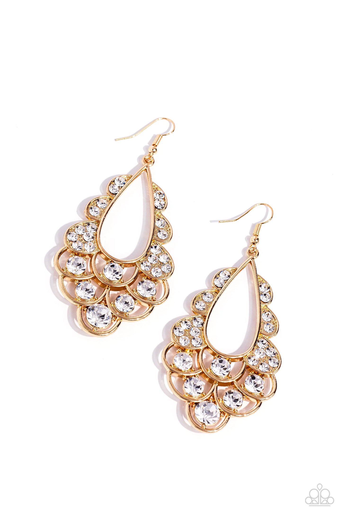 Paparazzi Majestic Masquerade - Gold Earrings