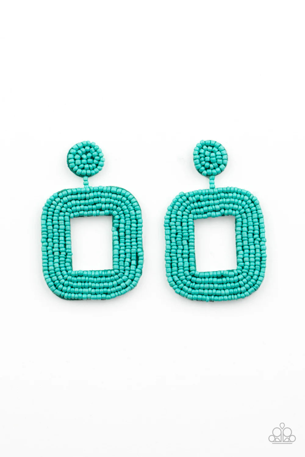 Paparazzi Beaded Bella - Blue Post Earrings