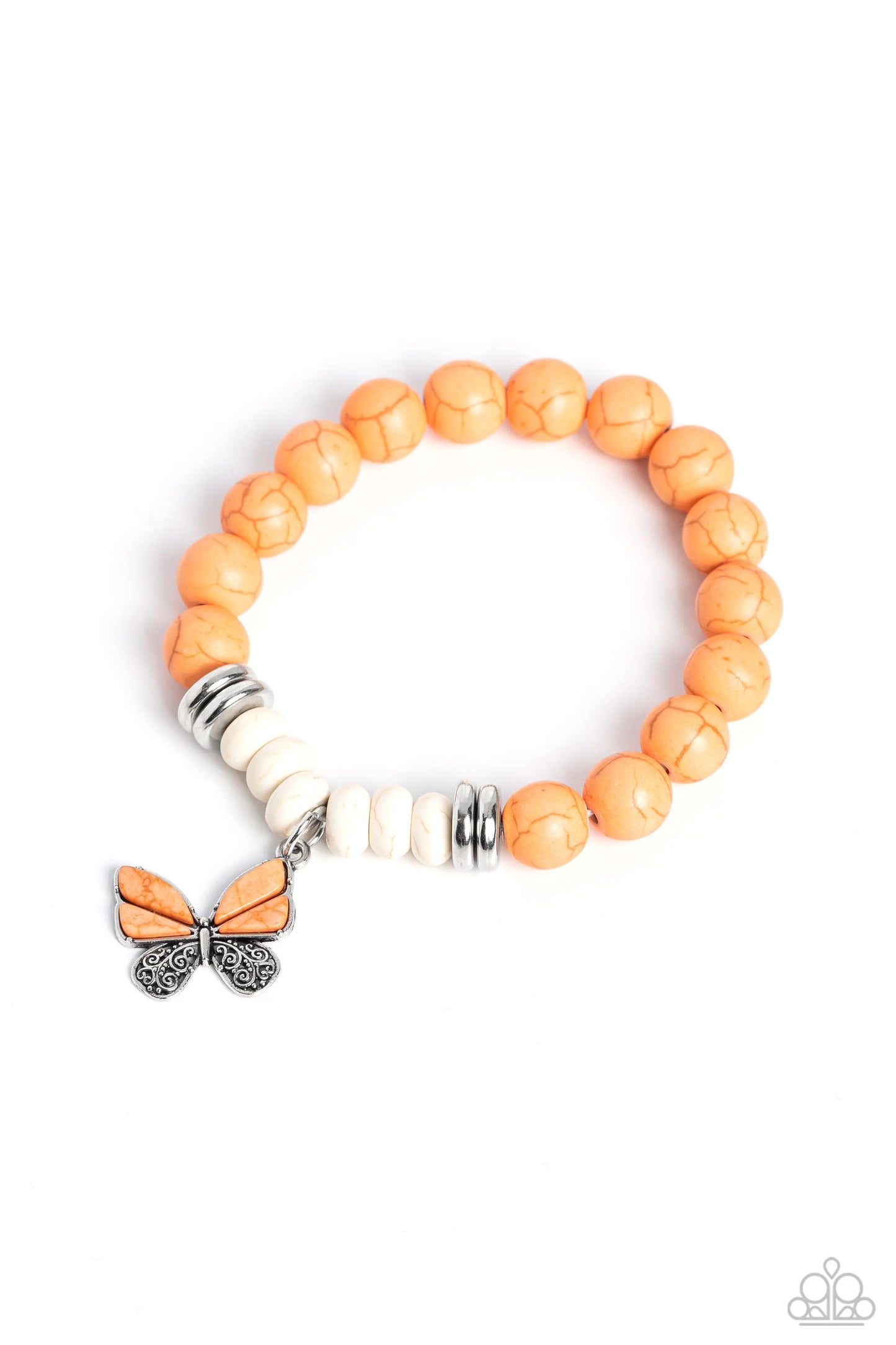 Paparazzi ♥ Bold Butterfly - Orange ♥ Bracelet