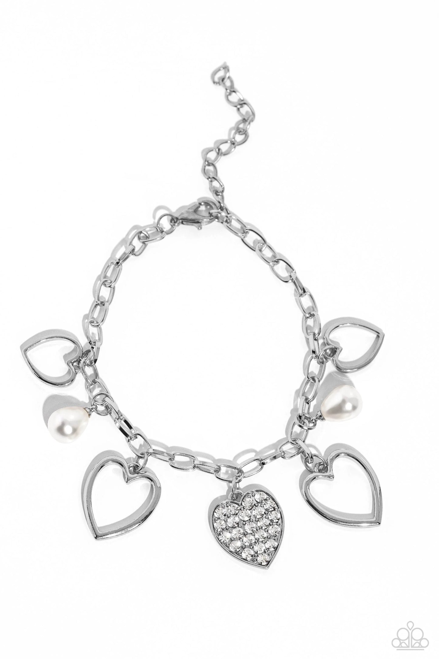 Paparazzi ♥ GLOW Your Heart - White ♥ Bracelet