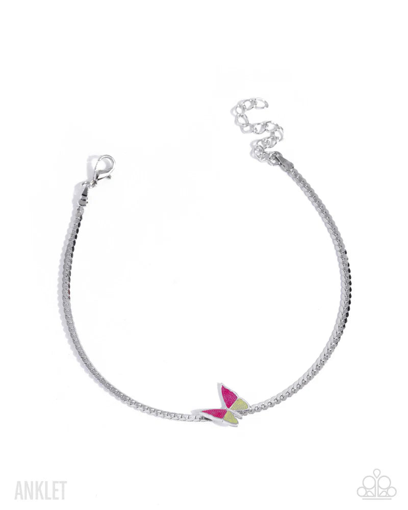 Paparazzi ♥ Aerial Atmosphere - Pink ♥ Anklet