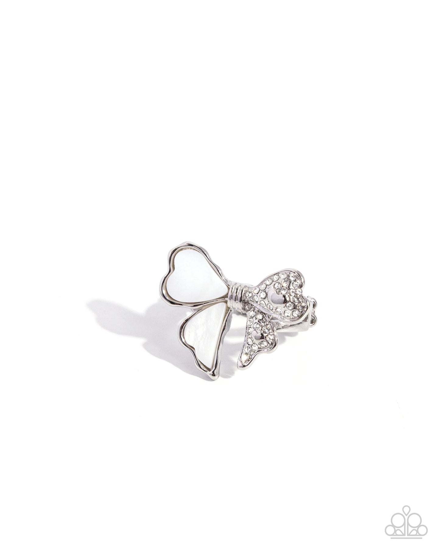 Paparazzi ♥ BOW-stopper - White ♥ Ring