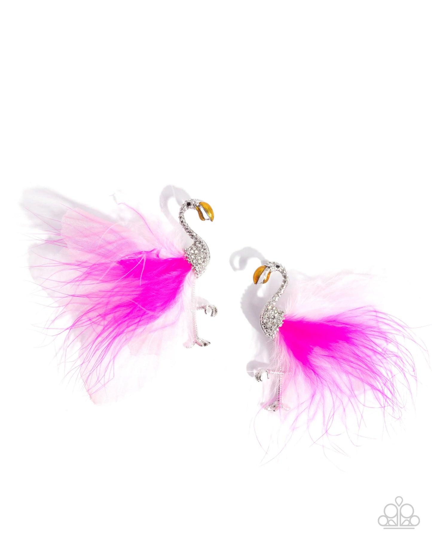Paparazzi Feathered Flamingo - Pink Post Earrings