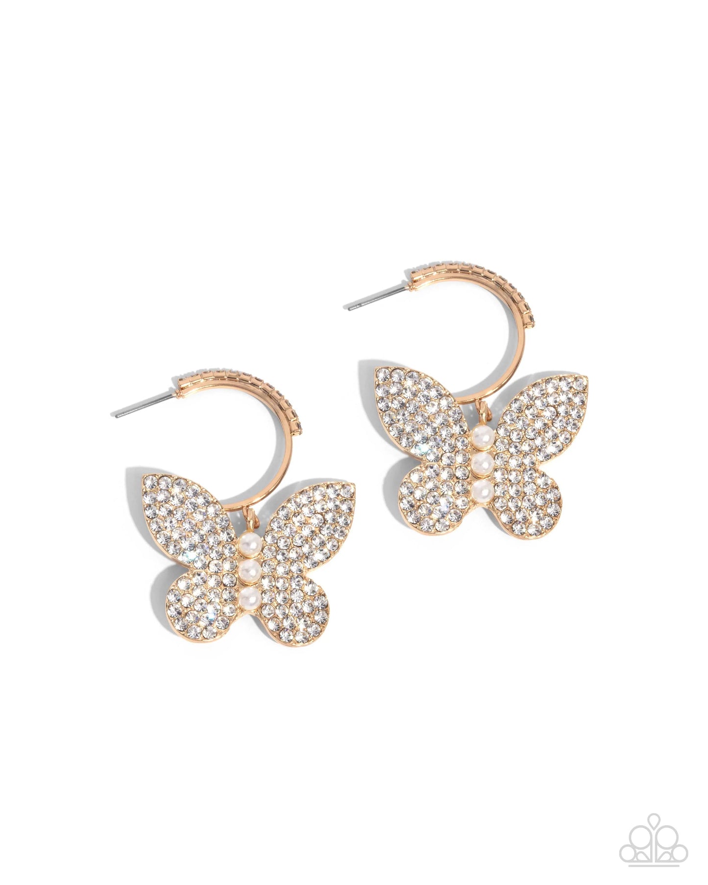 Paparazzi Butterfly Boundary - Gold Earrings