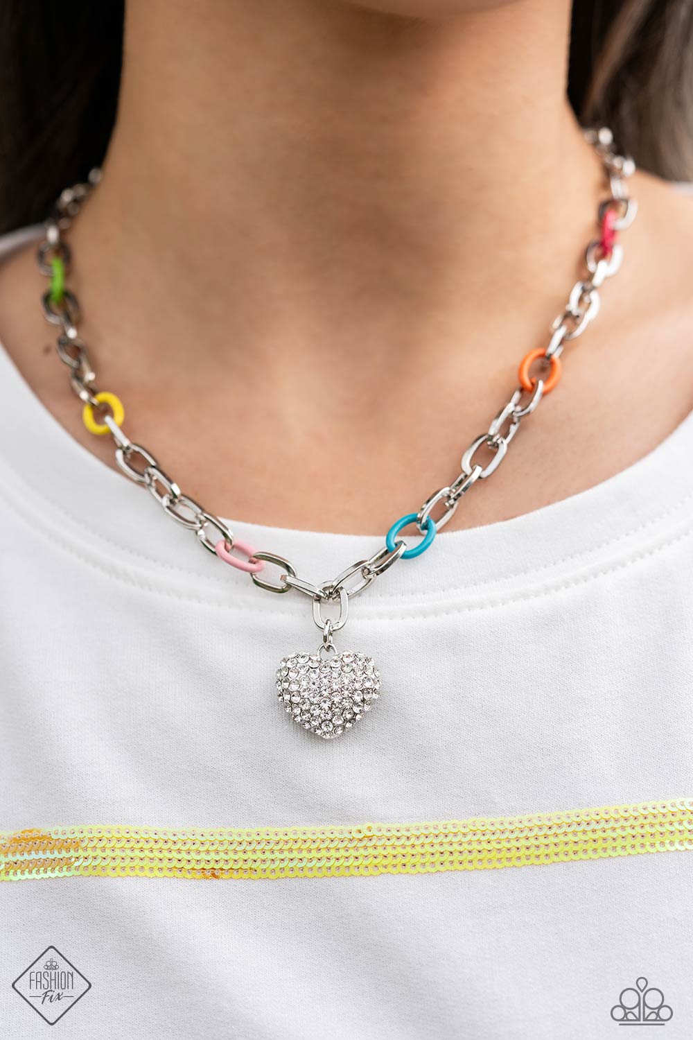 Paparazzi Colorful Candidate - Multi Necklace Hoop Earring: "Cherishing Color - Blue" Bracelet: "Color Caliber - Blue" Bracelet: "Charming Color - White