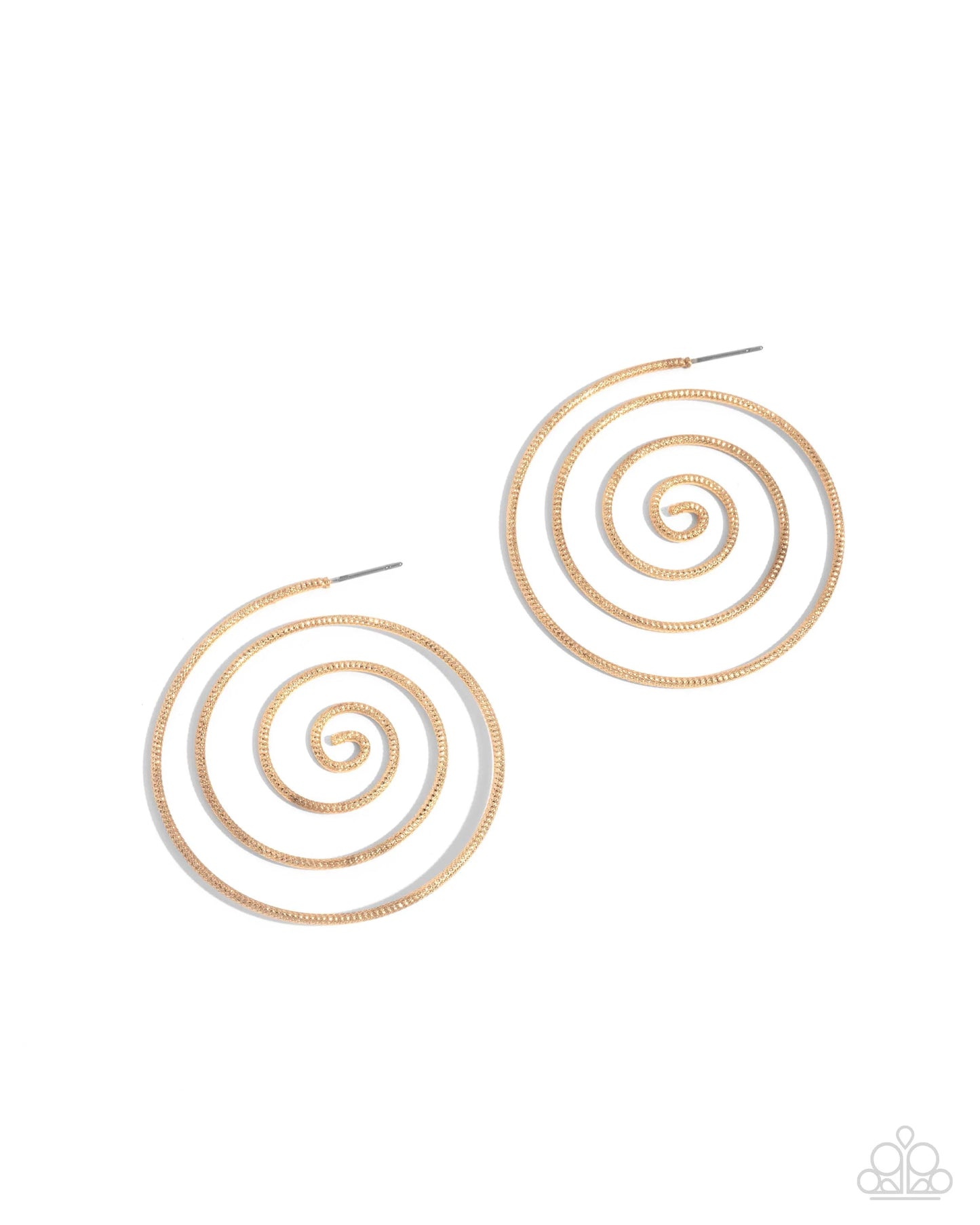 Paparazzi Seize the Spiral - Gold Post Earrings