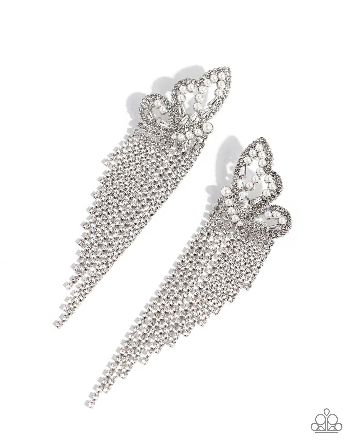 Paparazzi Aerial Accent - White Post Earrings