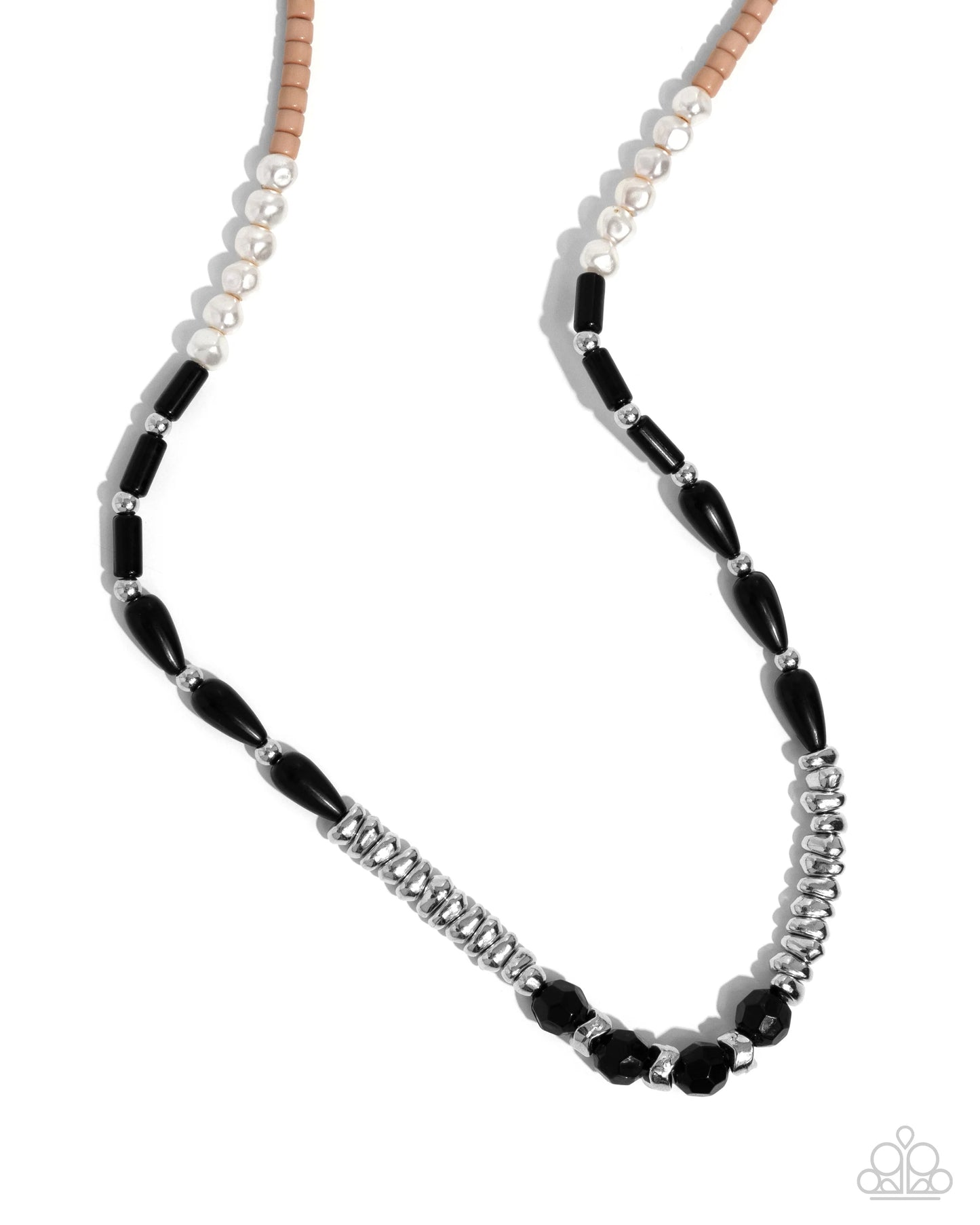 Paparazzi Dainty Diversity - Black Necklace/Paparazzi Swirl Selfie - Black Post Earrings
