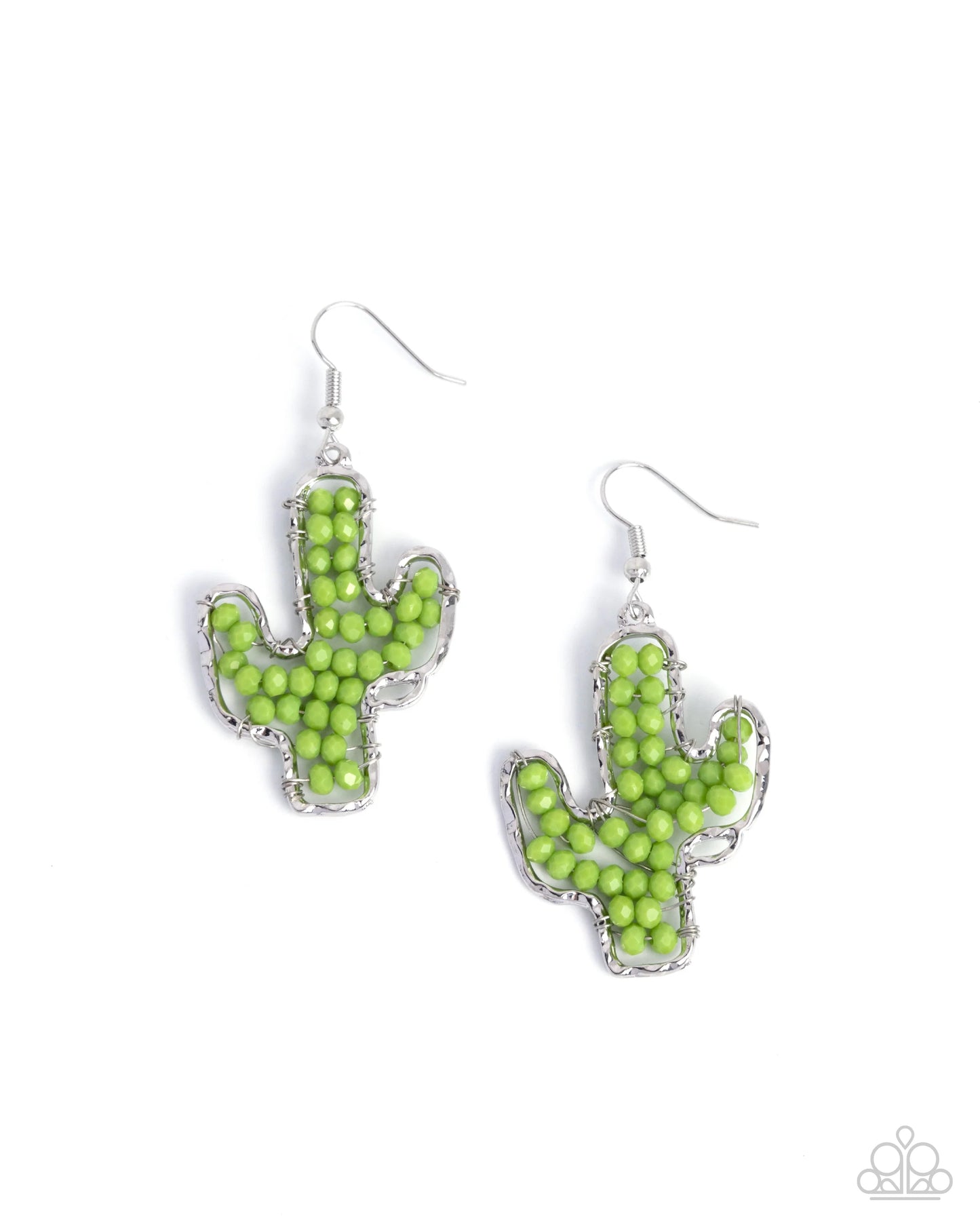 Paparazzi Cactus Catwalk - Green Earrings