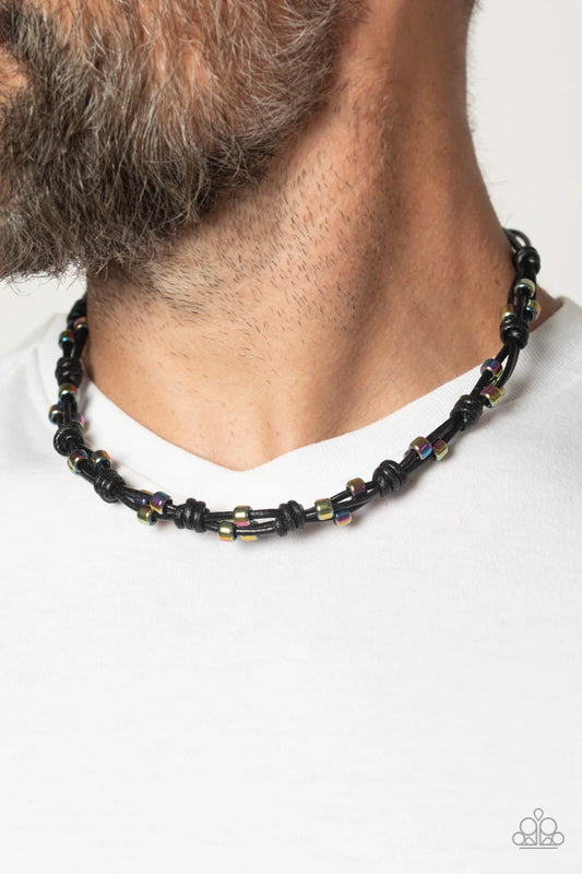 Paparazzi Braided Brawl - Multi Necklace