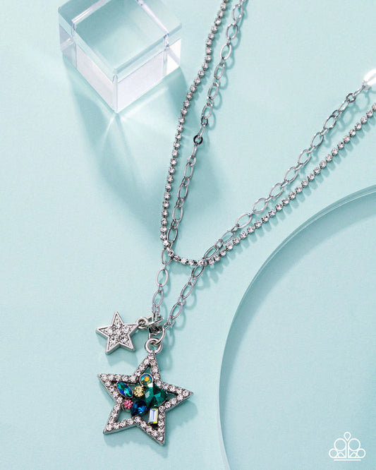 Paparazzi Stackable Stars - Green Necklace