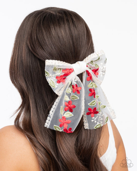 Paparazzi Garden Guardian - Red Hair Clip