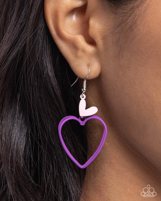 Paparazzi Acceptable Affection - Purple Earrings