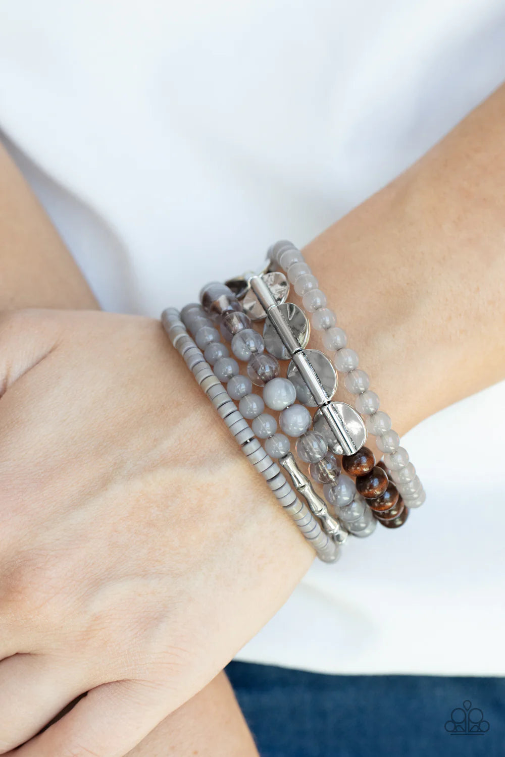 Paparazzi Free-Spirited Spiral - Silver Bracelet