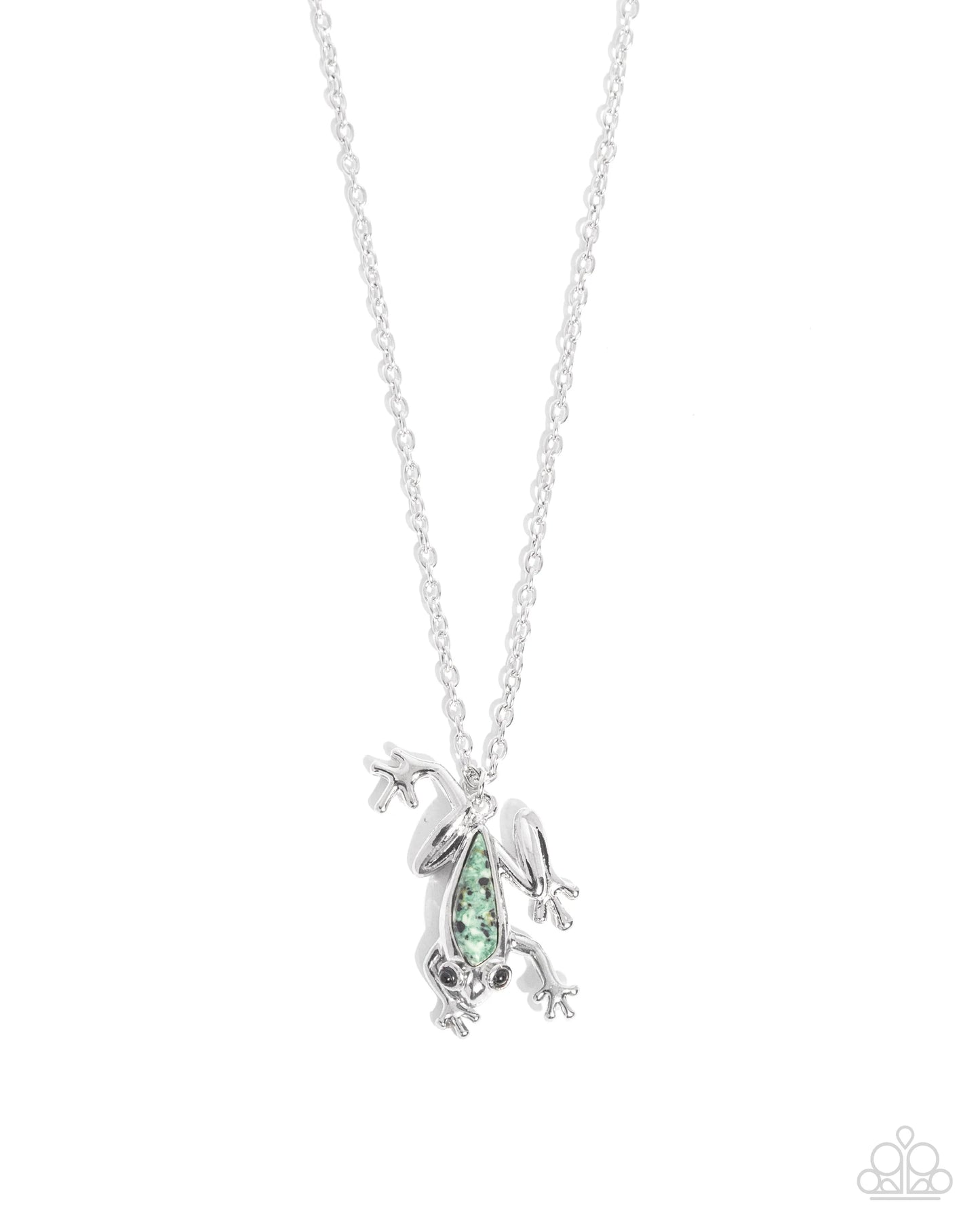 Paparazzi Flashy Tree Frog - Green Necklace