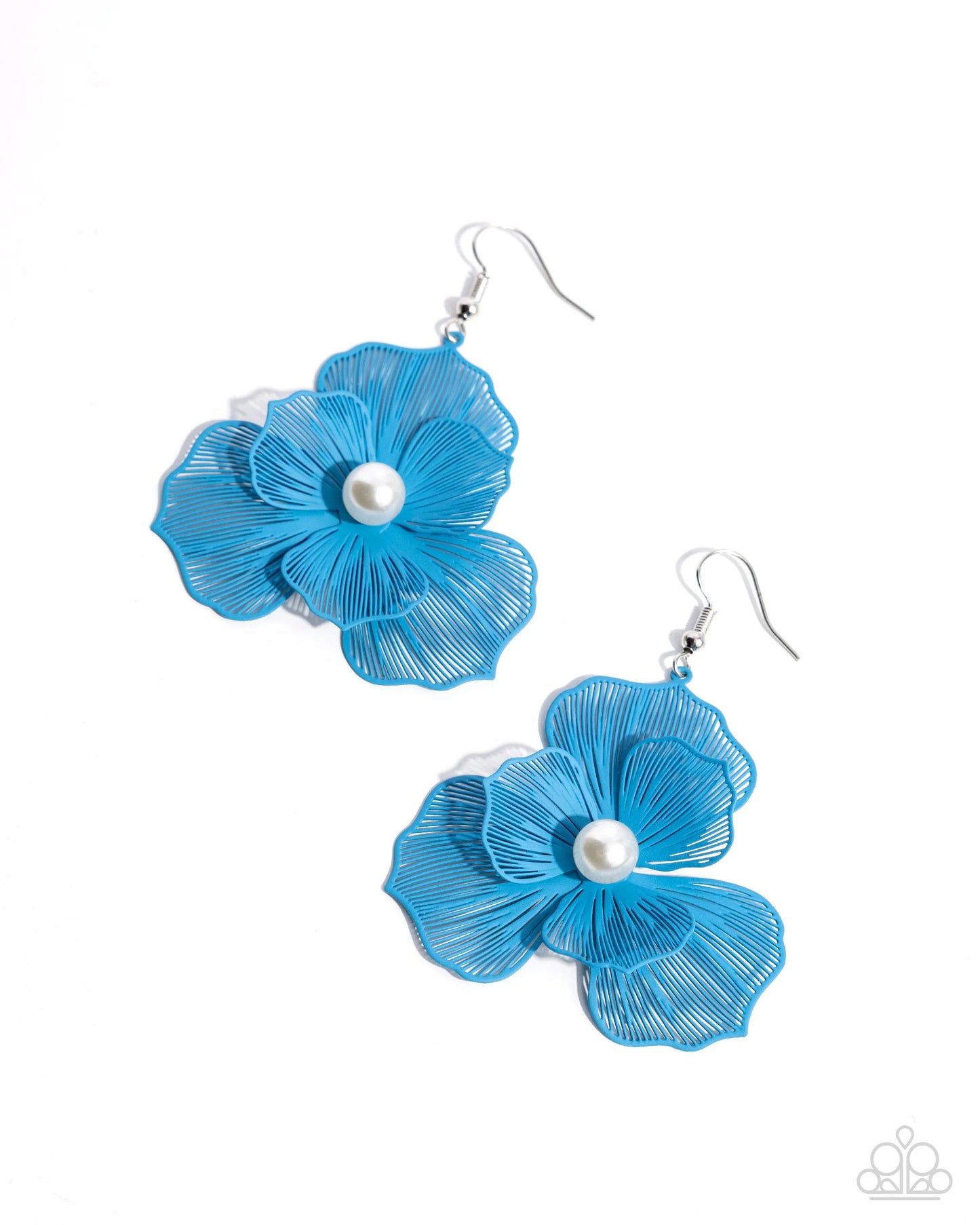 Paparazzi PETAL the Score Blue Earrings