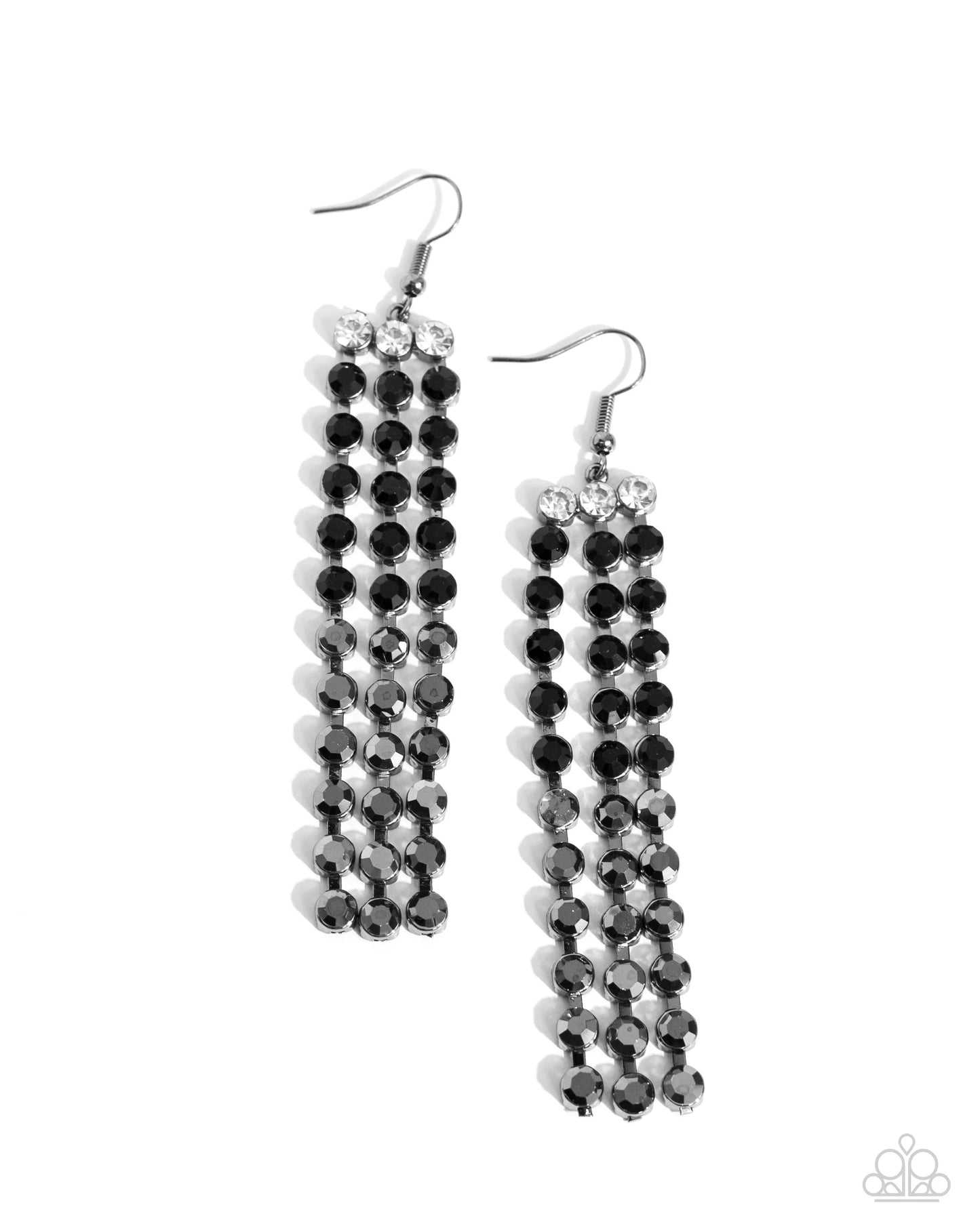 Paparazzi Ombré Occupation - Black Earrings