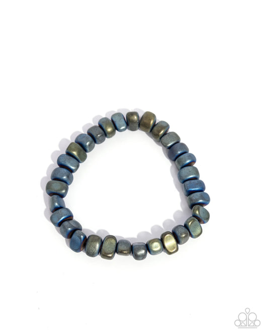Paparazzi Matte Motivation - Green Mens Bracelet