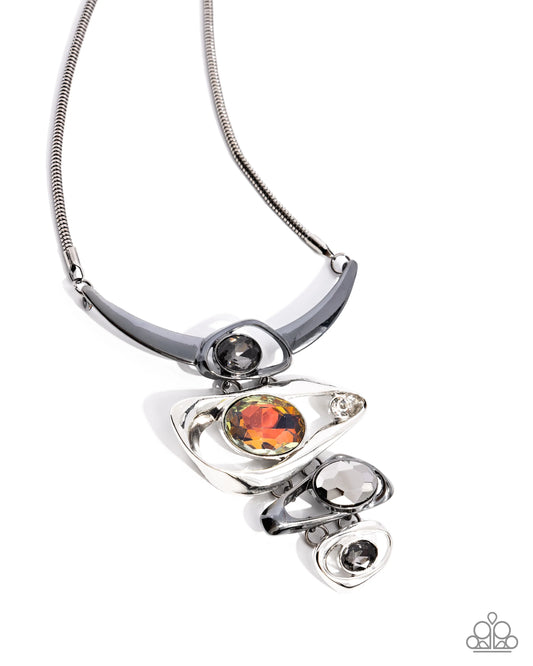 Paparazzi Abundantly Abstract Black Necklace