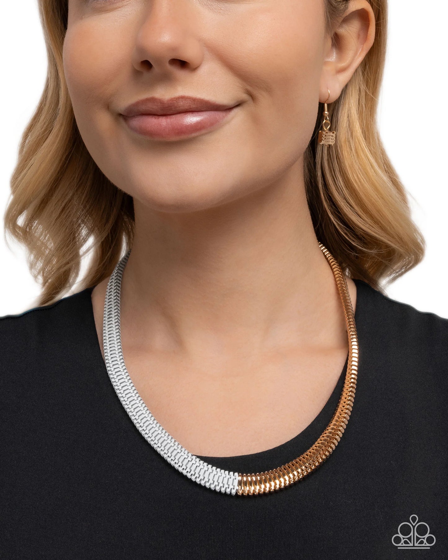 Paparazzi Dynamic Duality - White Necklace