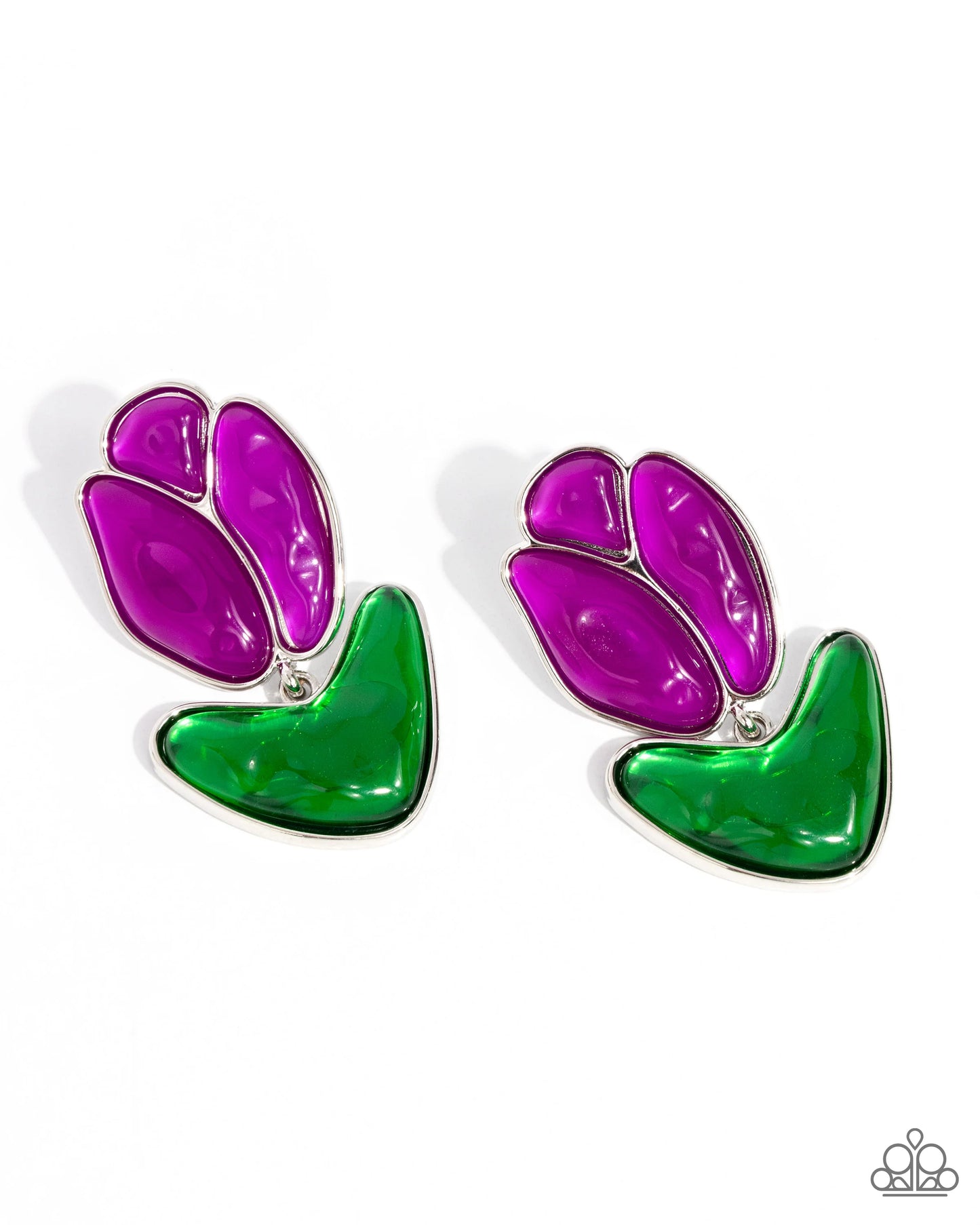Paparazzi Tulip Triumph - Purple Post Earrings