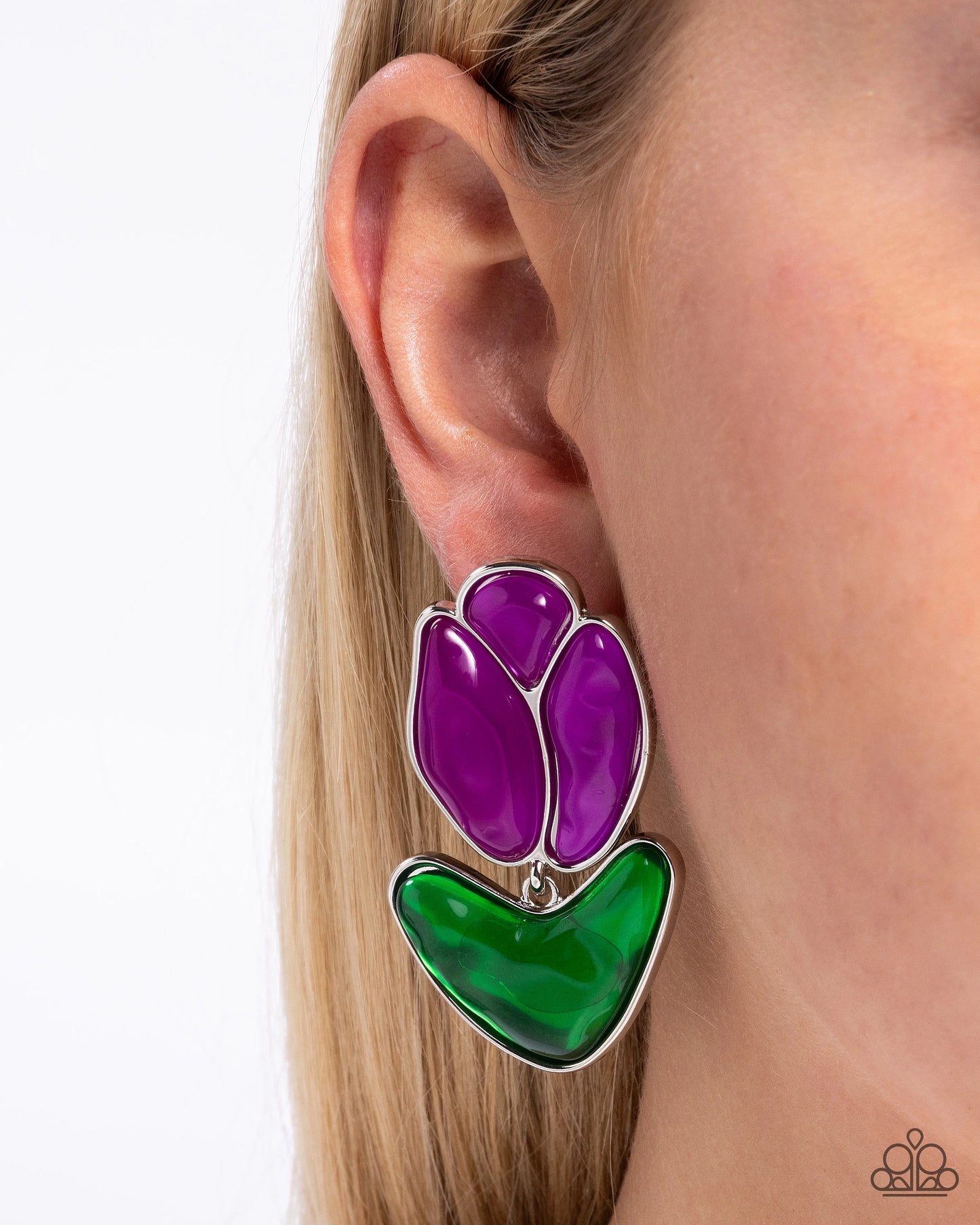 Paparazzi Tulip Triumph - Purple Post Earrings