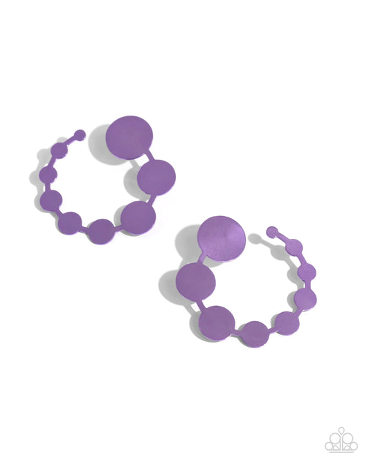 Paparazzi Have It Both PHASE - Purple Post Earrings