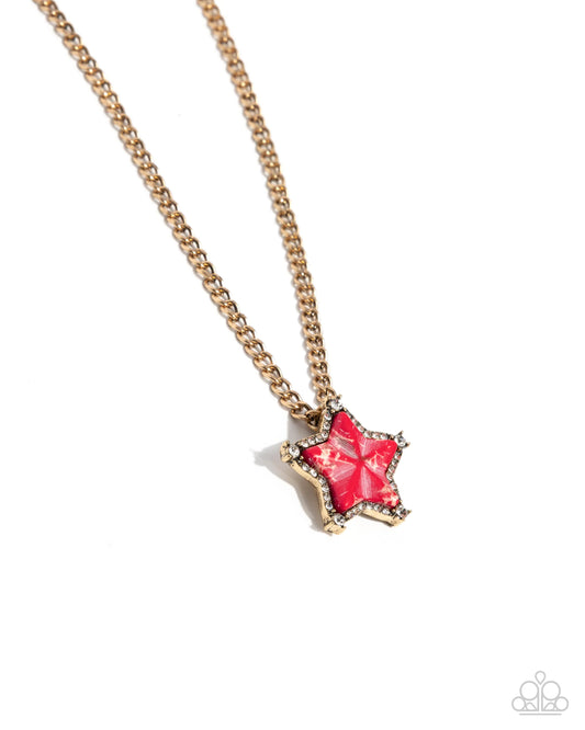 Paparazzi Lone Star Story - Red Necklace