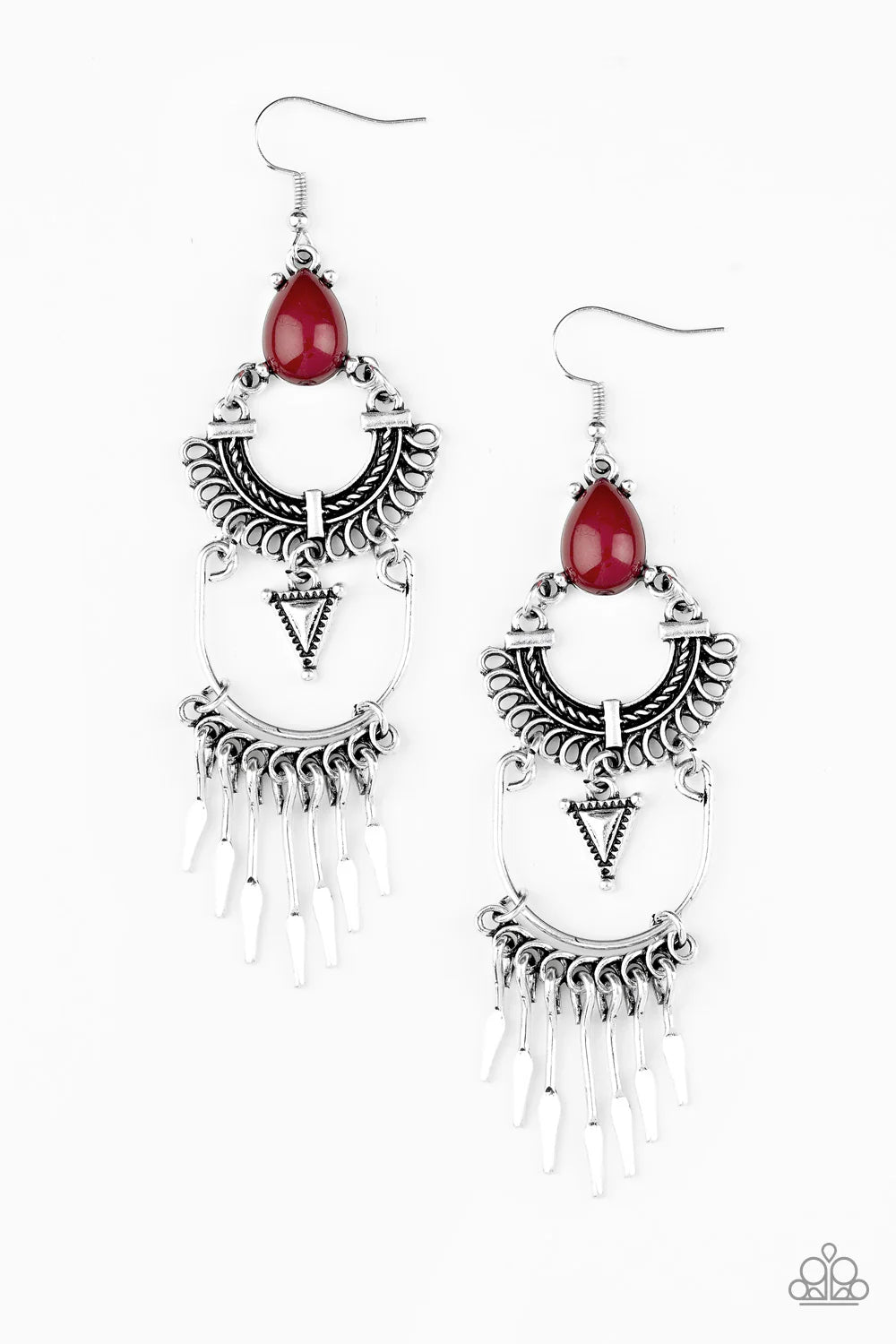 Paparazzi Progressively Pioneer - Red Earrings