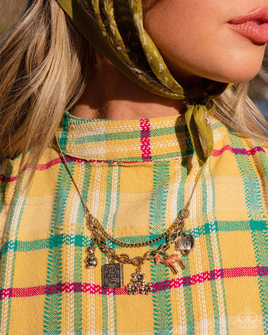 Paparazzi Storybook Setting - Gold Necklace